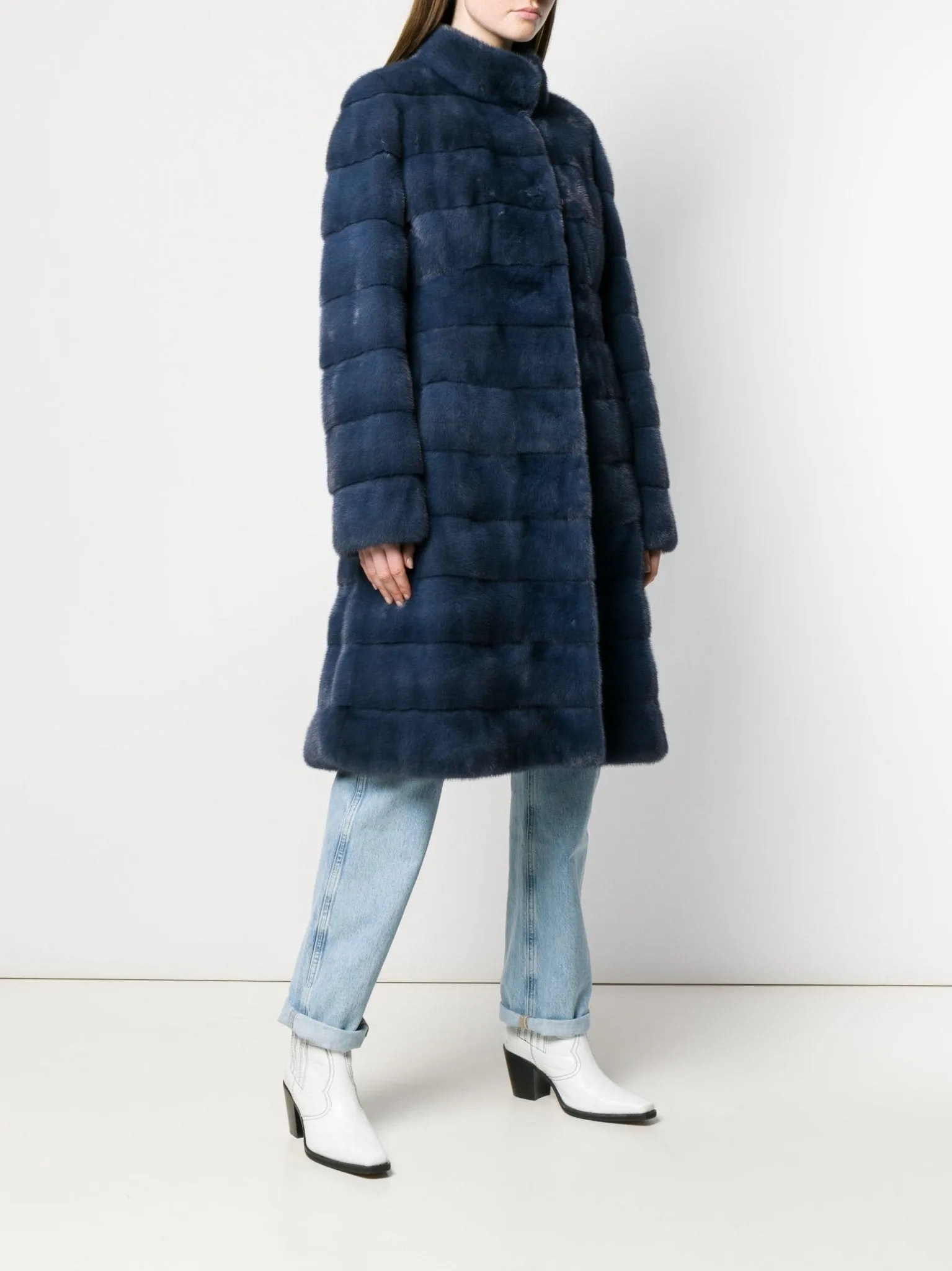 "VALENCIA" Mink Coat with Collar