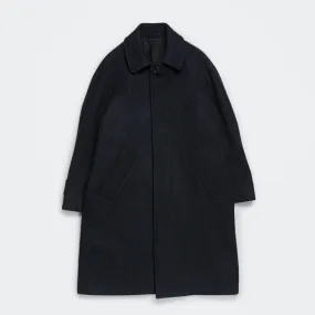 Raglan Coat - Heavy Wool Melton Midnight