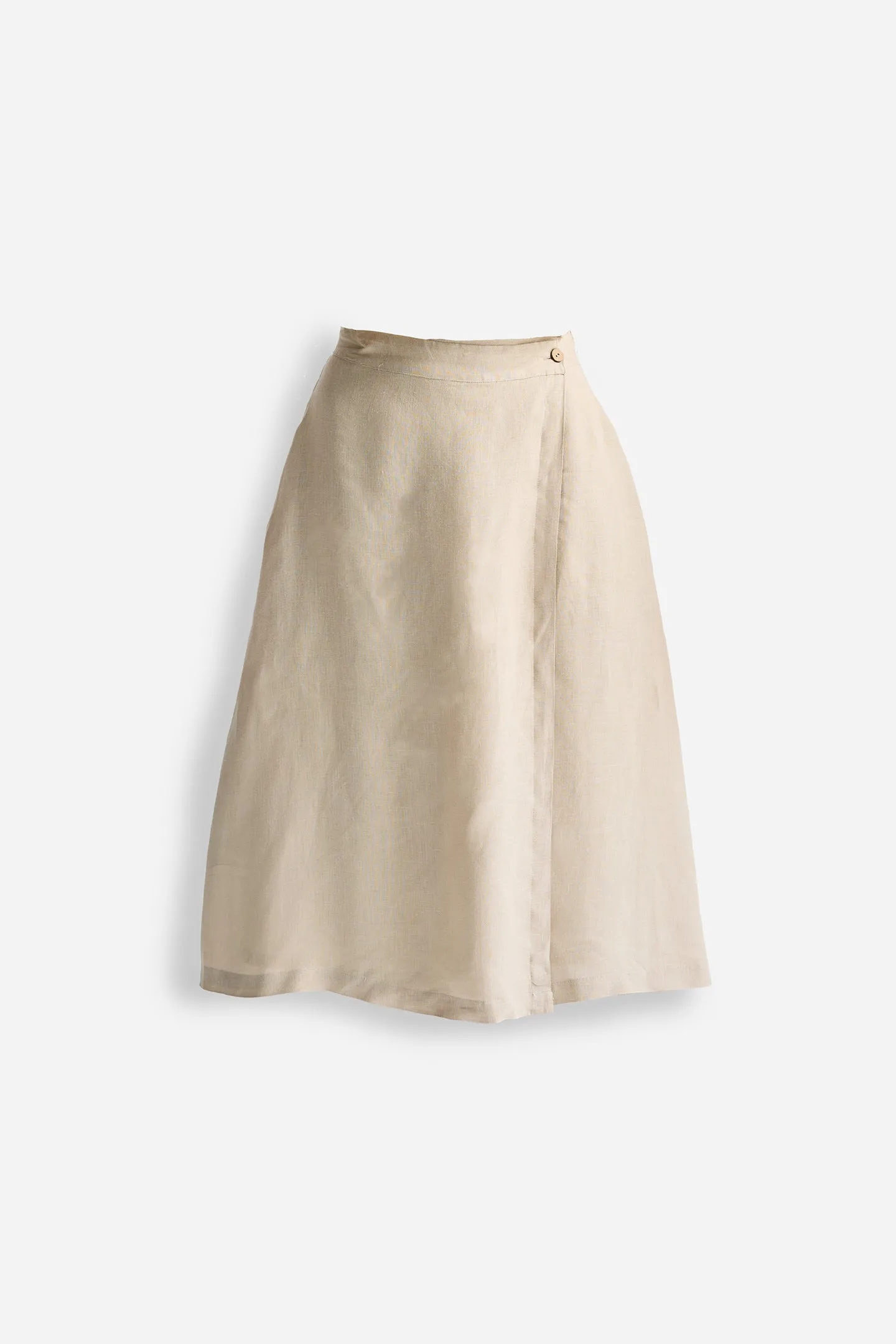 Reistor Overlap Midi Skirt in Neutral Beige | NEW COLLECTION