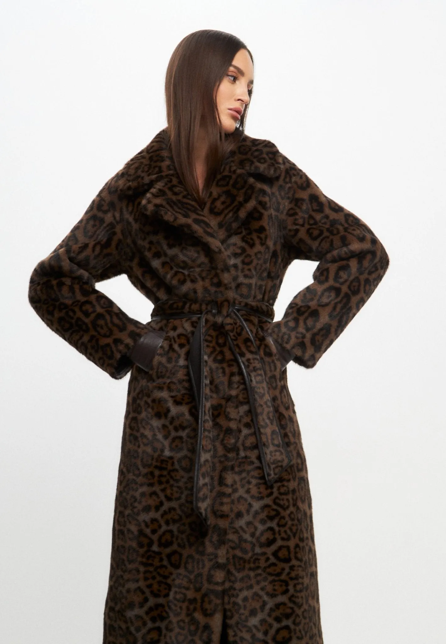 Reversible Long Winter Faux Fur Coat