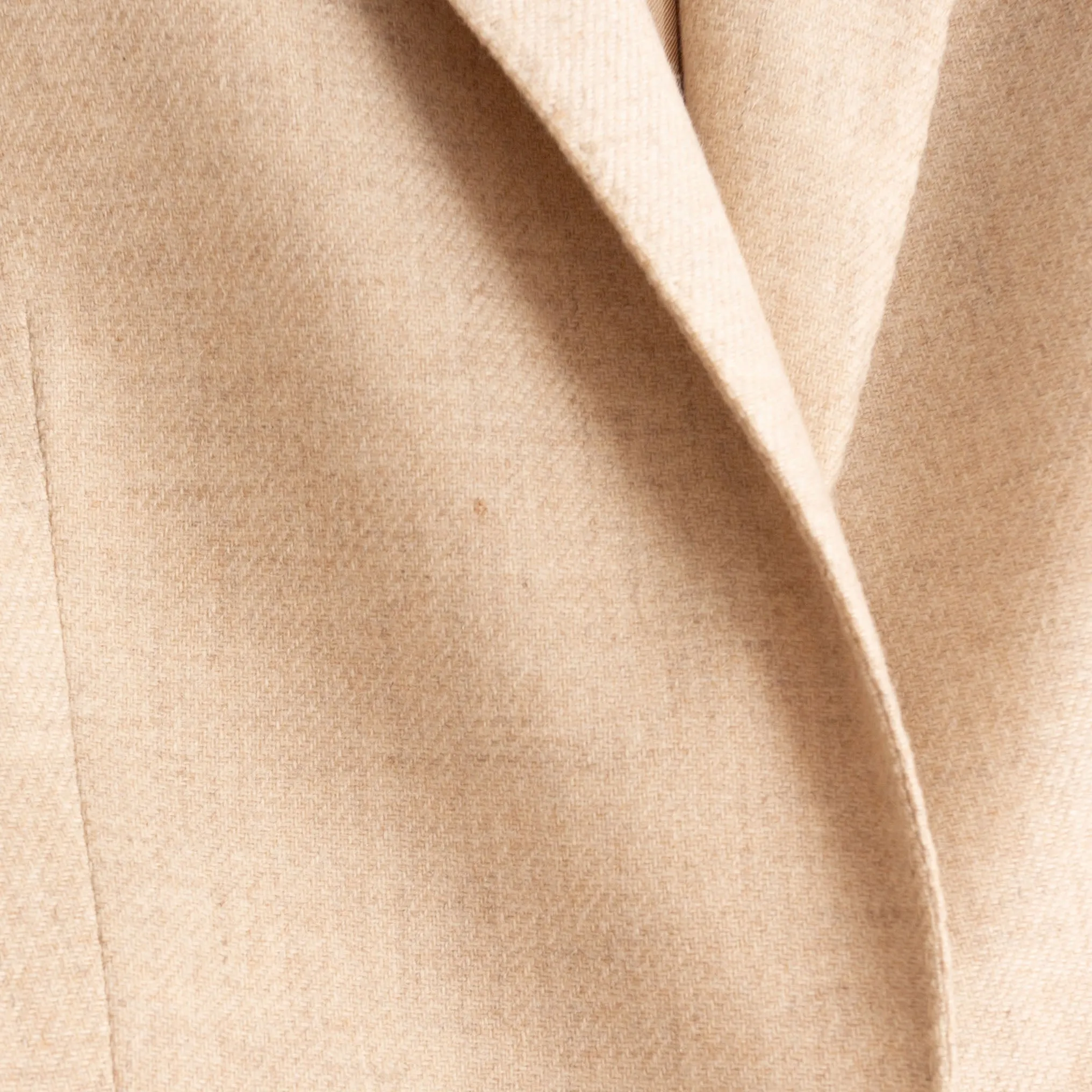 Sand Cashmere Single-Breasted Blazer