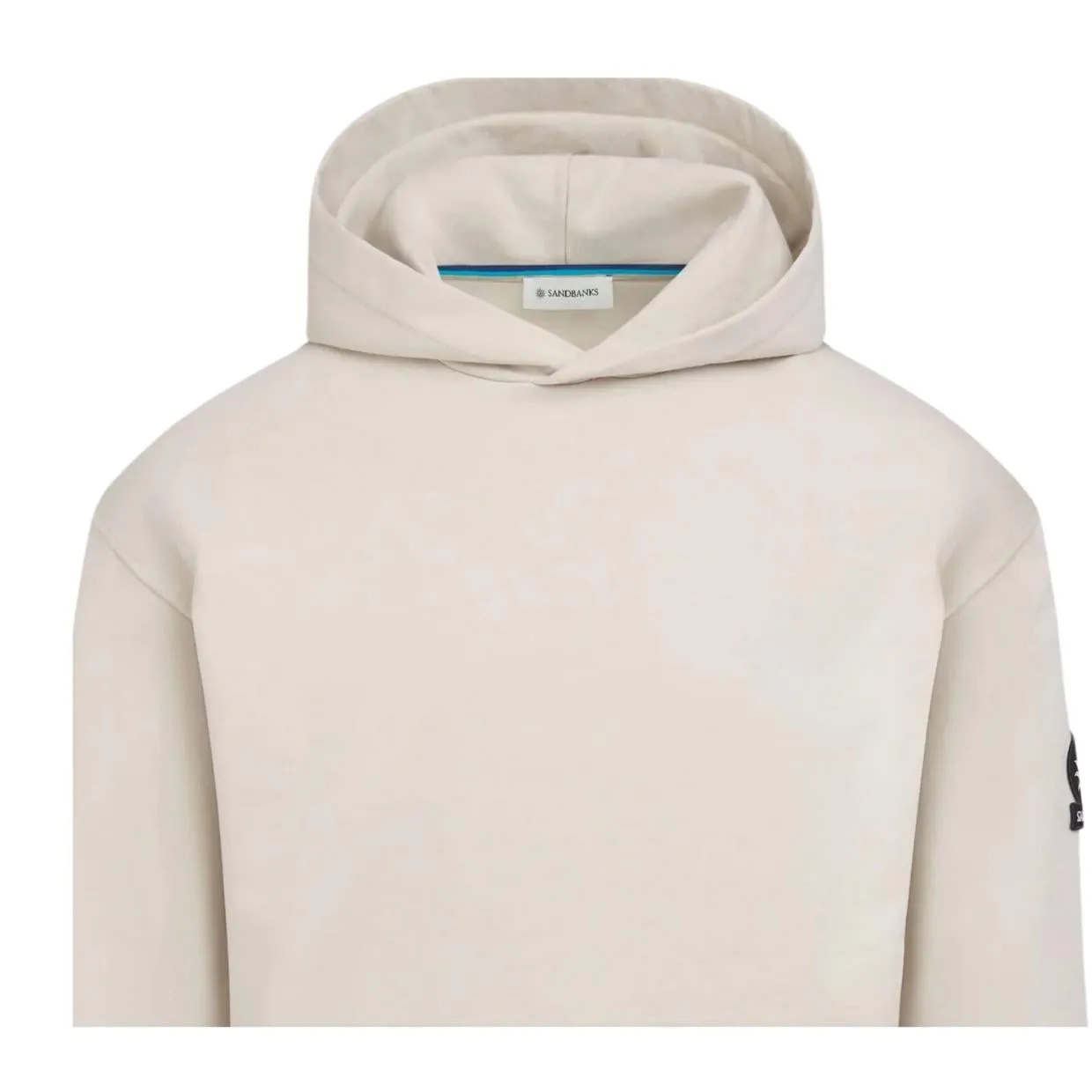 Sandbanks Badge Logo Stone Hoodie