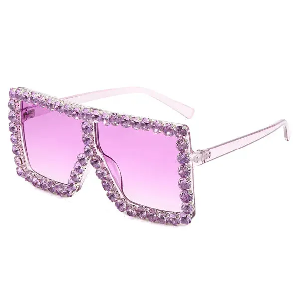 Sexy Green Rhinestone Sunglasses