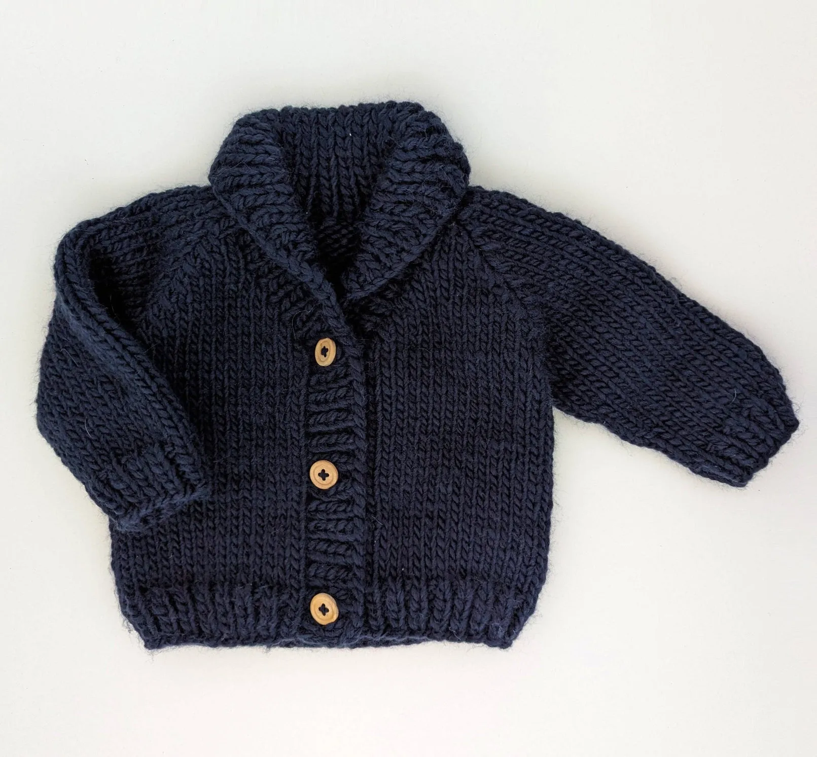 Shawl Collar Indigo Cardigan Sweater for Baby & Toddler