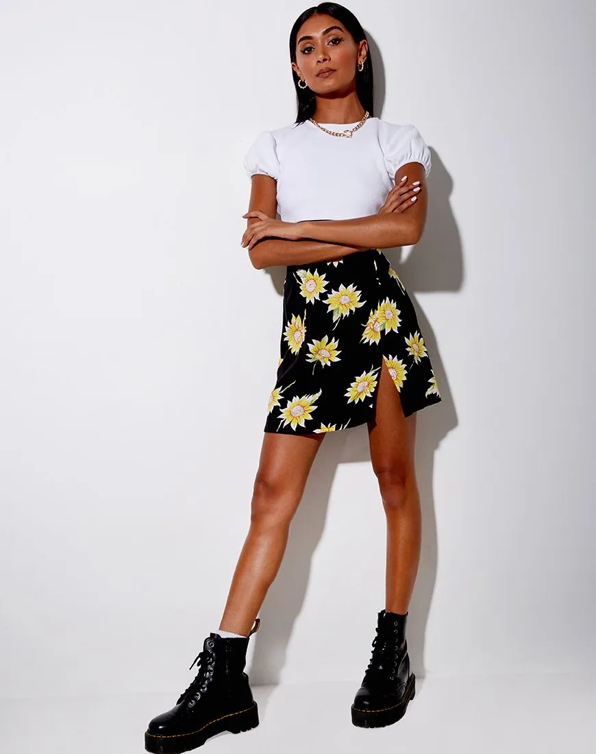 Sheny Mini Skirt in Sunny Days Black