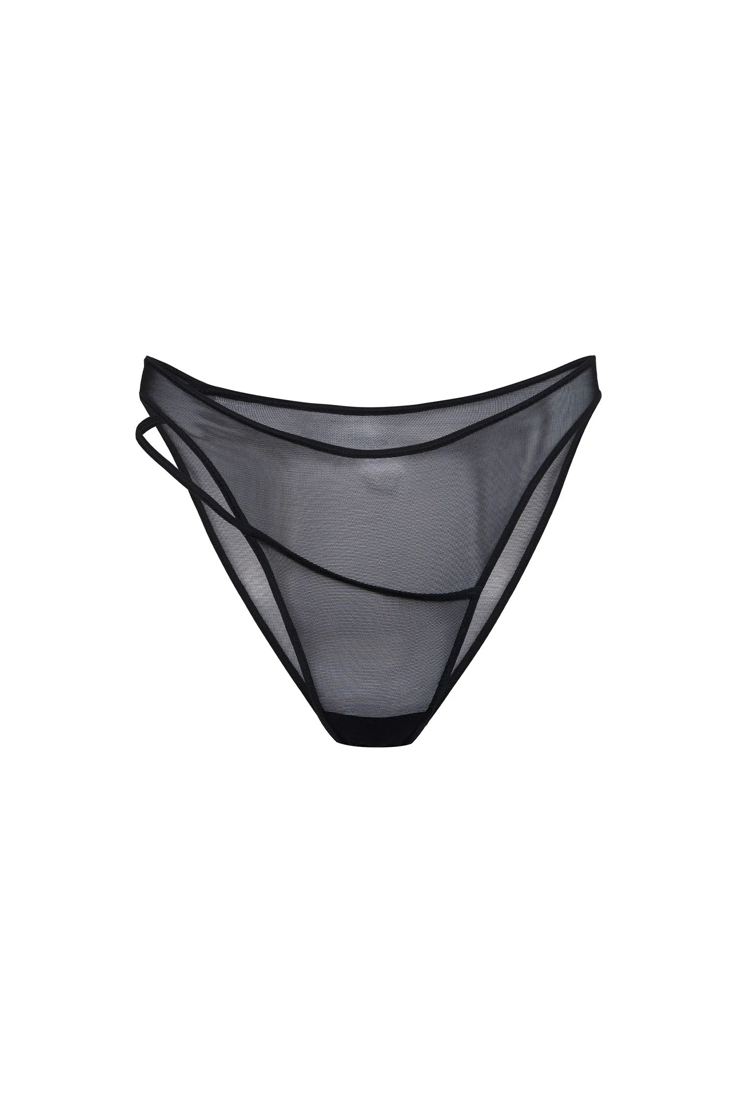 SPIRAL UNDIES / MID RISE / BLACK