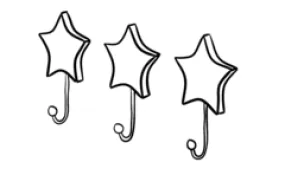 Star Coat Hook Outline