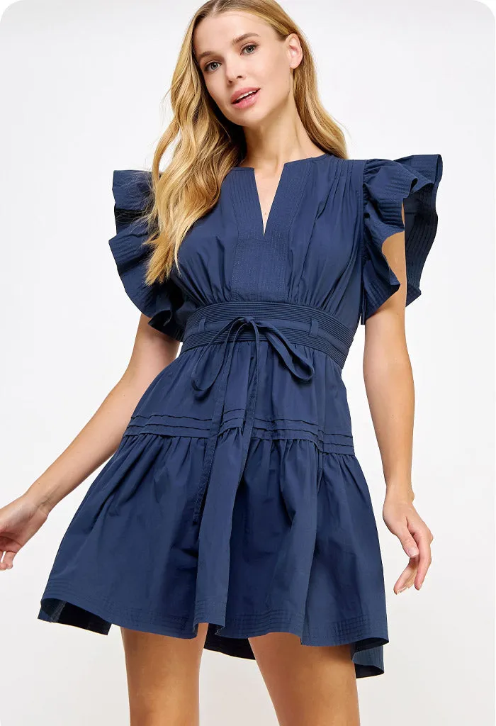 Sutton Mini Dress-Navy