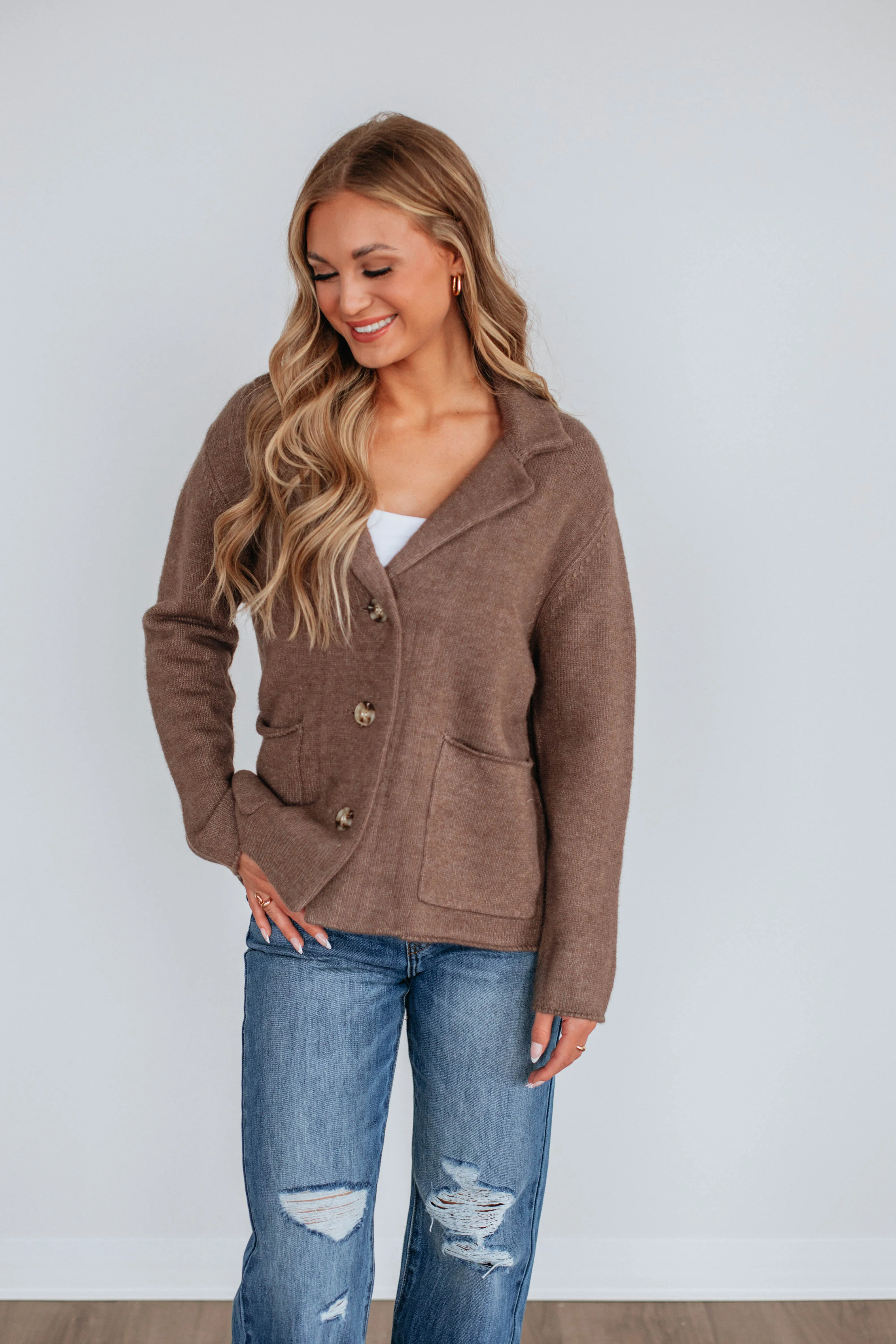 Tannis Knit Jacket - Mocha