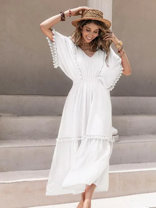 Tassel Trim Summer Dress