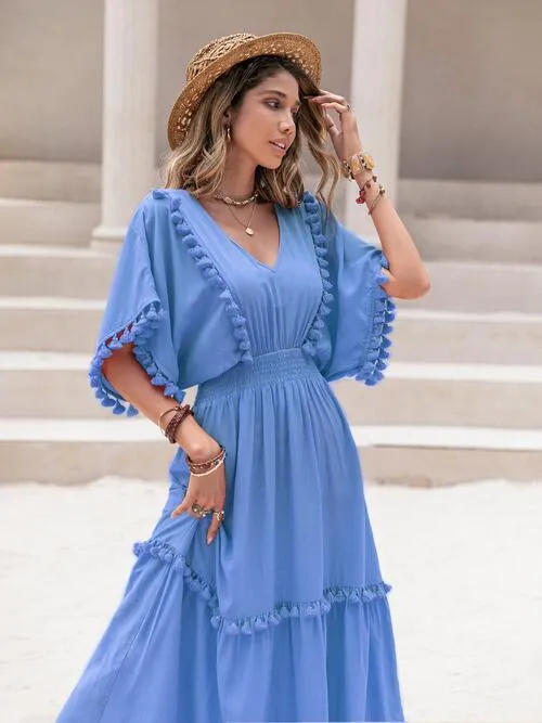 Tassel Trim Summer Dress