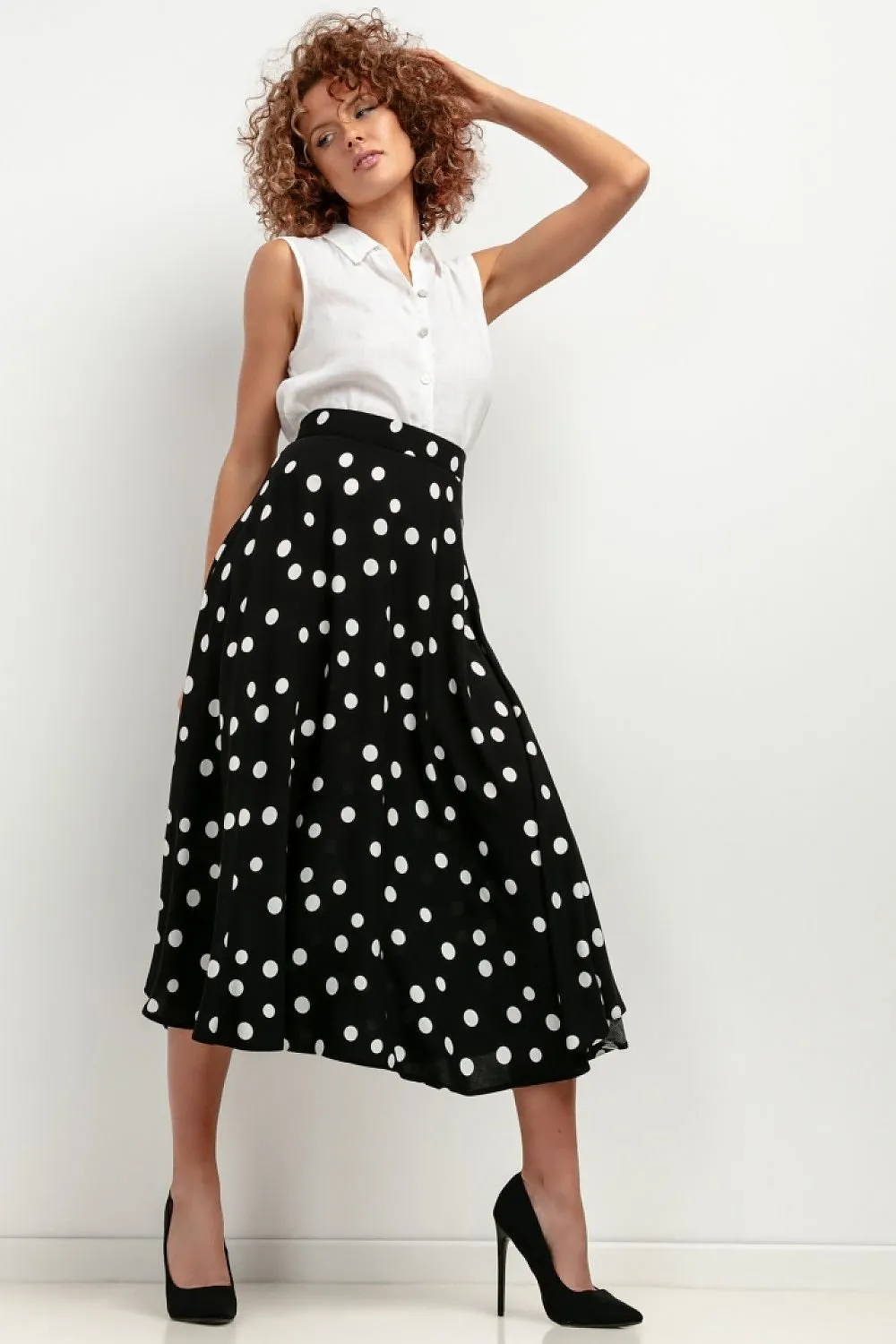 TEEK - Patterned Print Flared Skirt