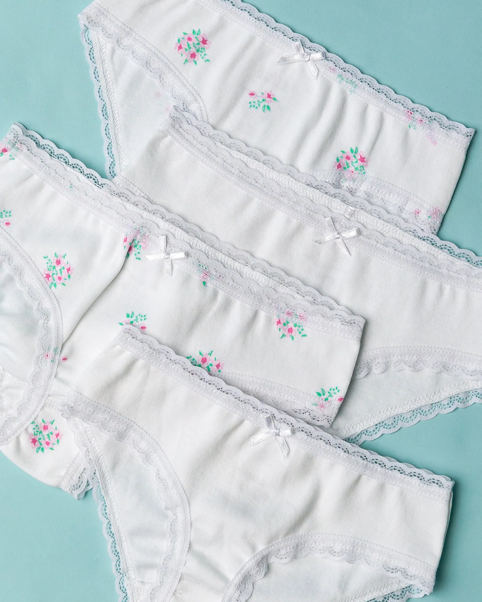 The Organic Underwear 2 Pack [White and Ditsy Floral]