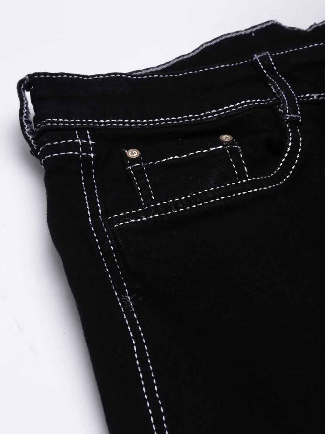 Women Straight Fit Denim Black Corgo Jean