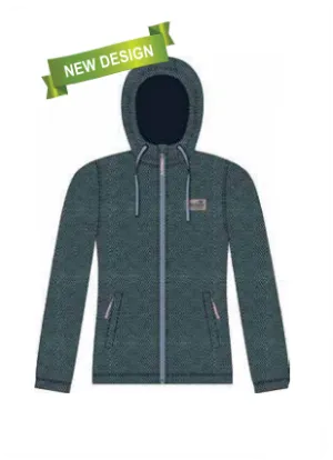 Womens Grey Vortex Fleece Hoodie